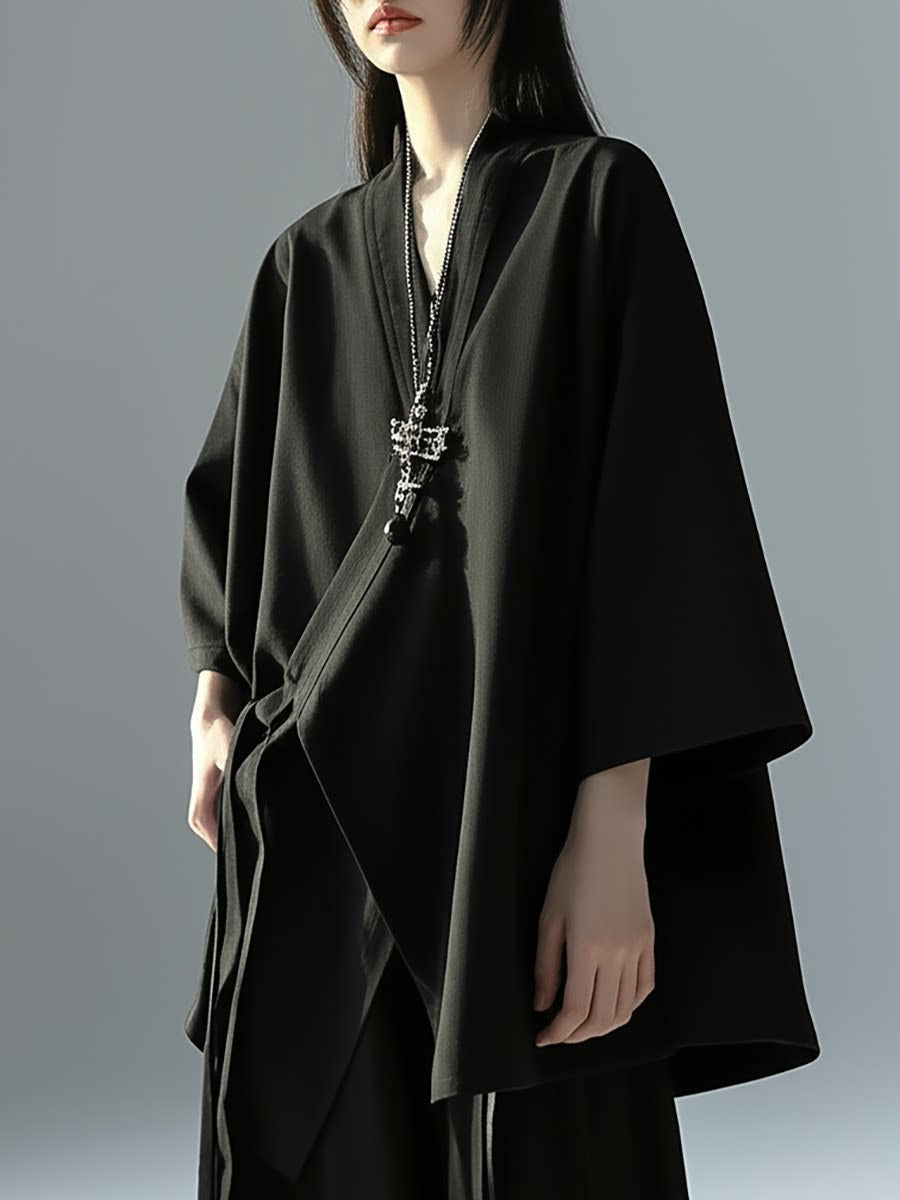 Manteau à ceinture de style neutre