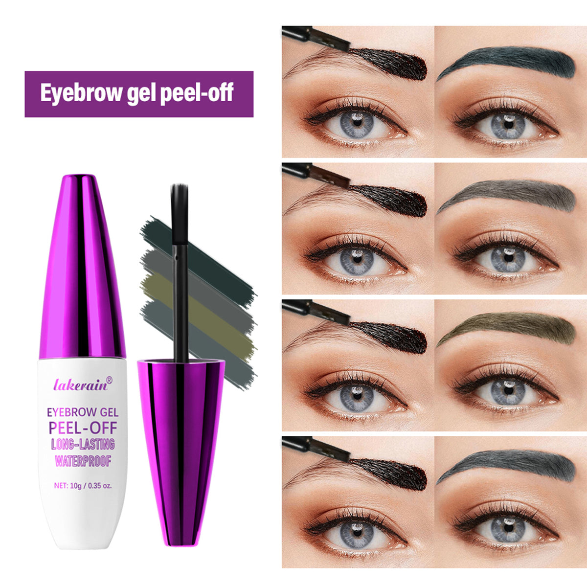 Imperméable et résistant à la sueur Facile à colorier et à tirer la crème des sourcils