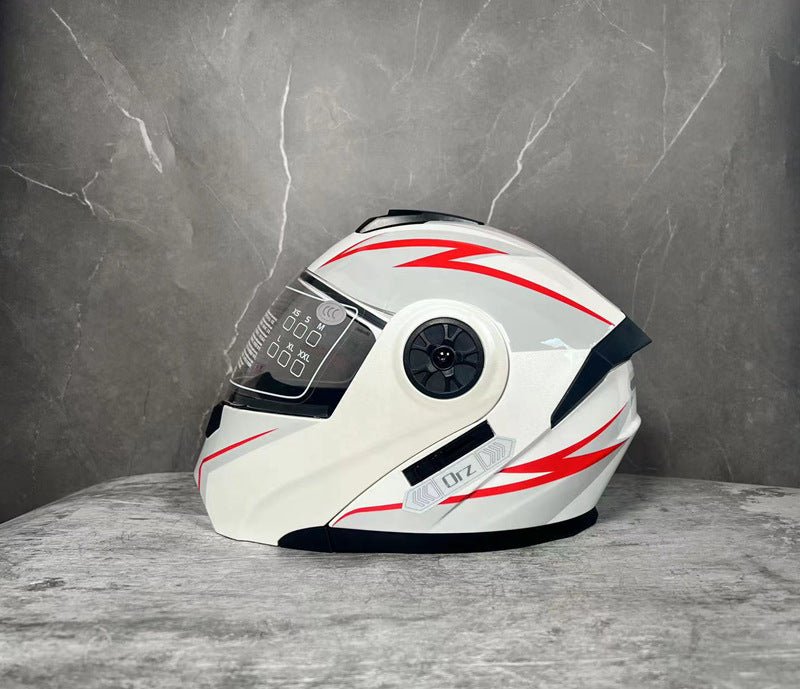 Casque de batterie gris Hommes et femmes Casque plein visage