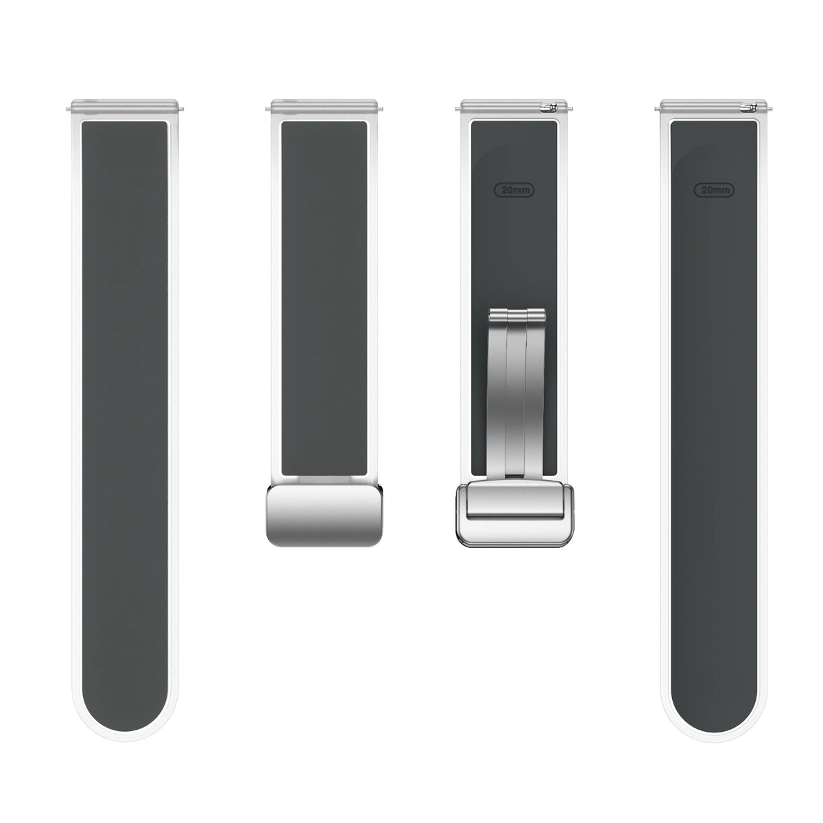 Bracelet en silicone transparent pliant magnétique universel