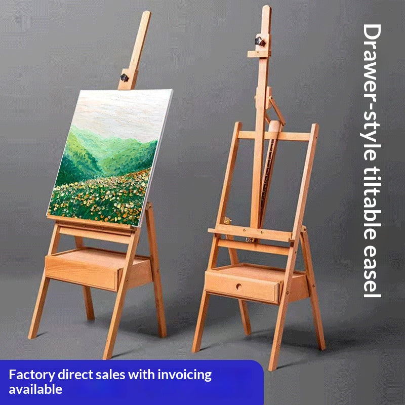 Art spécifique Beechwood Tiroir Easel pliable