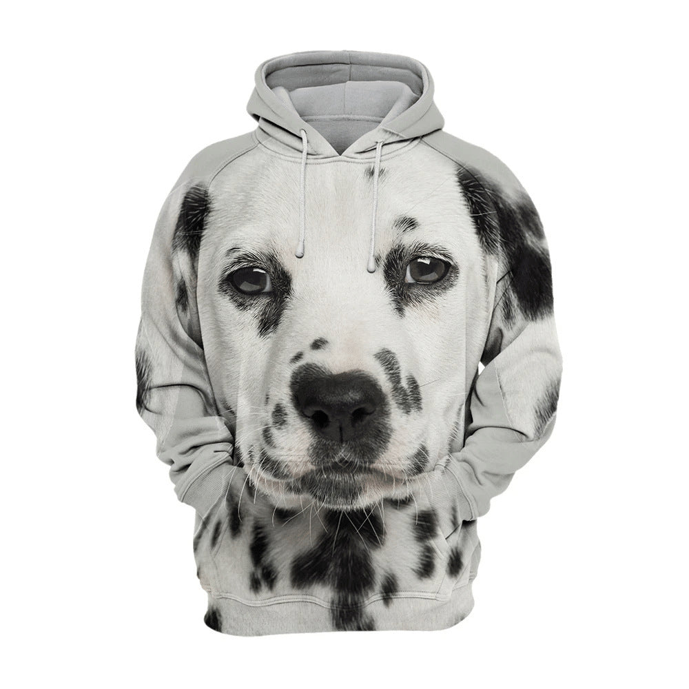 Animal Dog Print Hoodie Hiver Hoodie Homme Sportswear