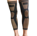 Sports genou Brace cuivre-fibre Nylon tricoté genou Padnon-dérapant pour la course Fitness Bas