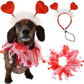 Animaux de compagnie Saint Valentin Décoration Pet Scar Saint Valentin Hairband Dog Party Décoration Pro