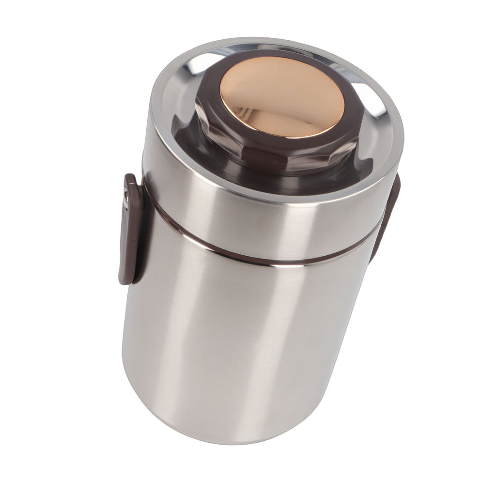 Pot d'aliments isothermes à vide 304 Acier inoxydable 2000ml Contenant d'aliments portatifs scellés à 3 niveaux