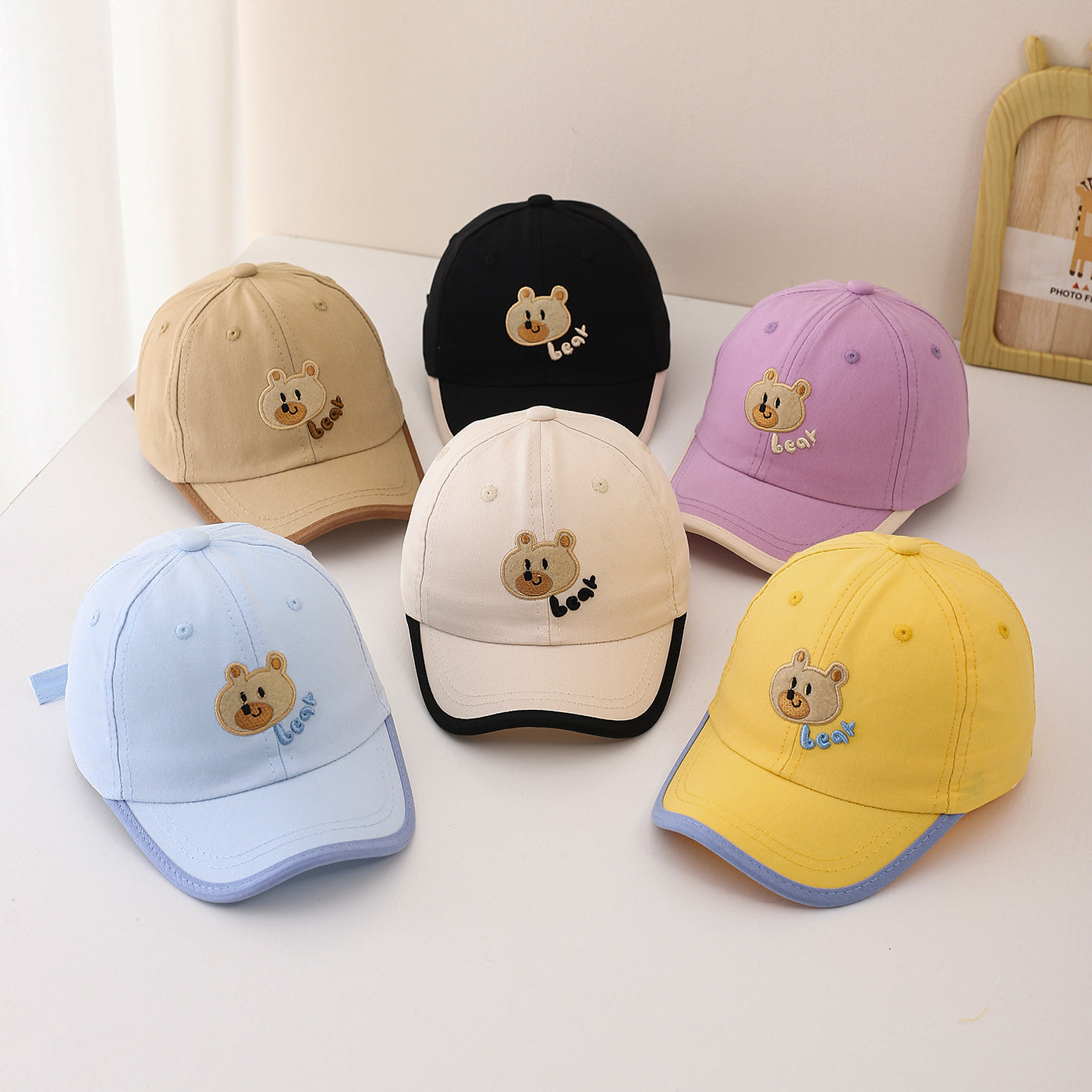 Broderie de lettres pour ours cartoon multicolore pour enfants Mignon réglable et V