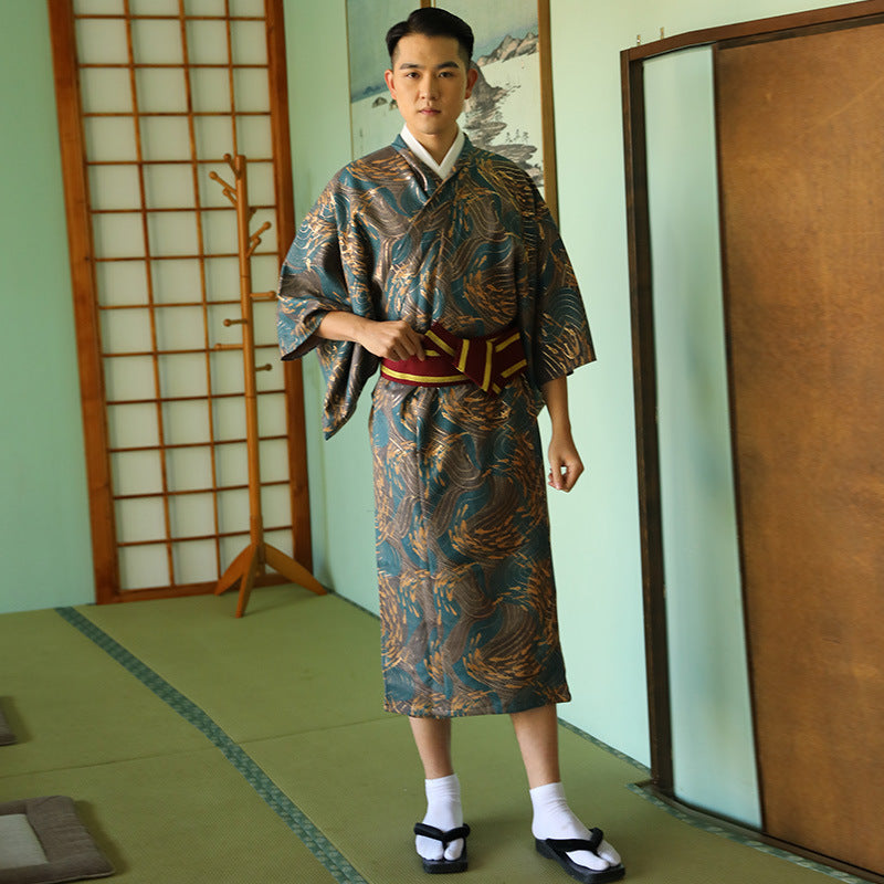 Japonais Kimono homme traditionnel Kimono formel porter des feux d'artifice d'été Kimono Suit