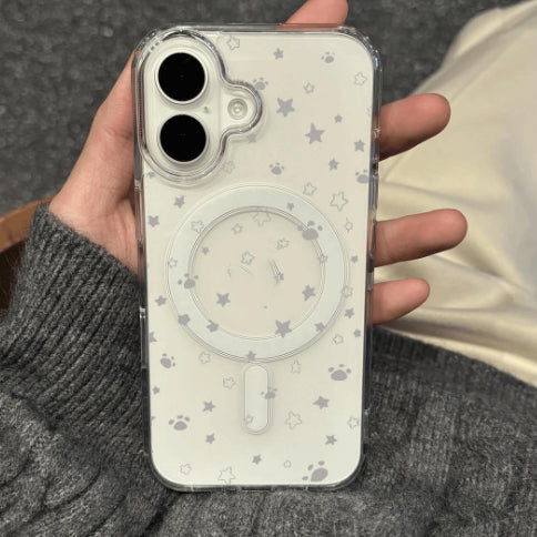 Coque de téléphone avec attache magnétique Gray Star Cat