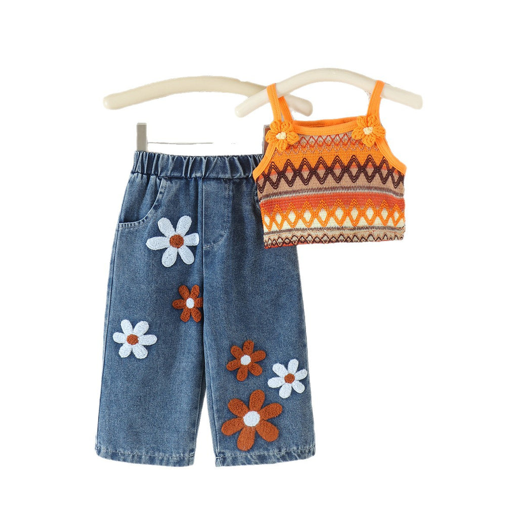 Veste et pantalon bleu Enfants Ensemble deux pièces