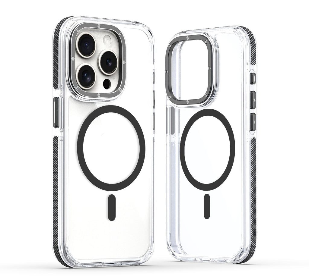 X Boîtier de téléphone magnétique transparent Edge bicolore