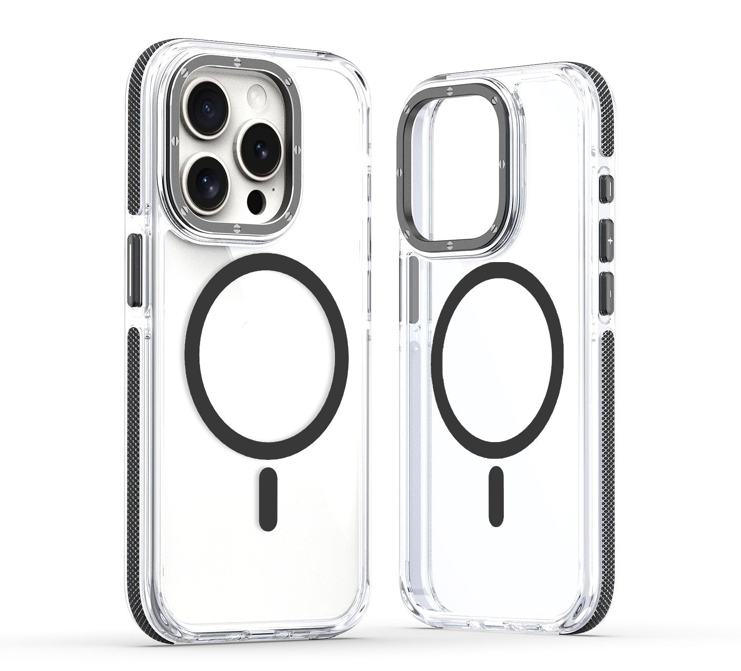 X Boîtier de téléphone magnétique transparent Edge bicolore