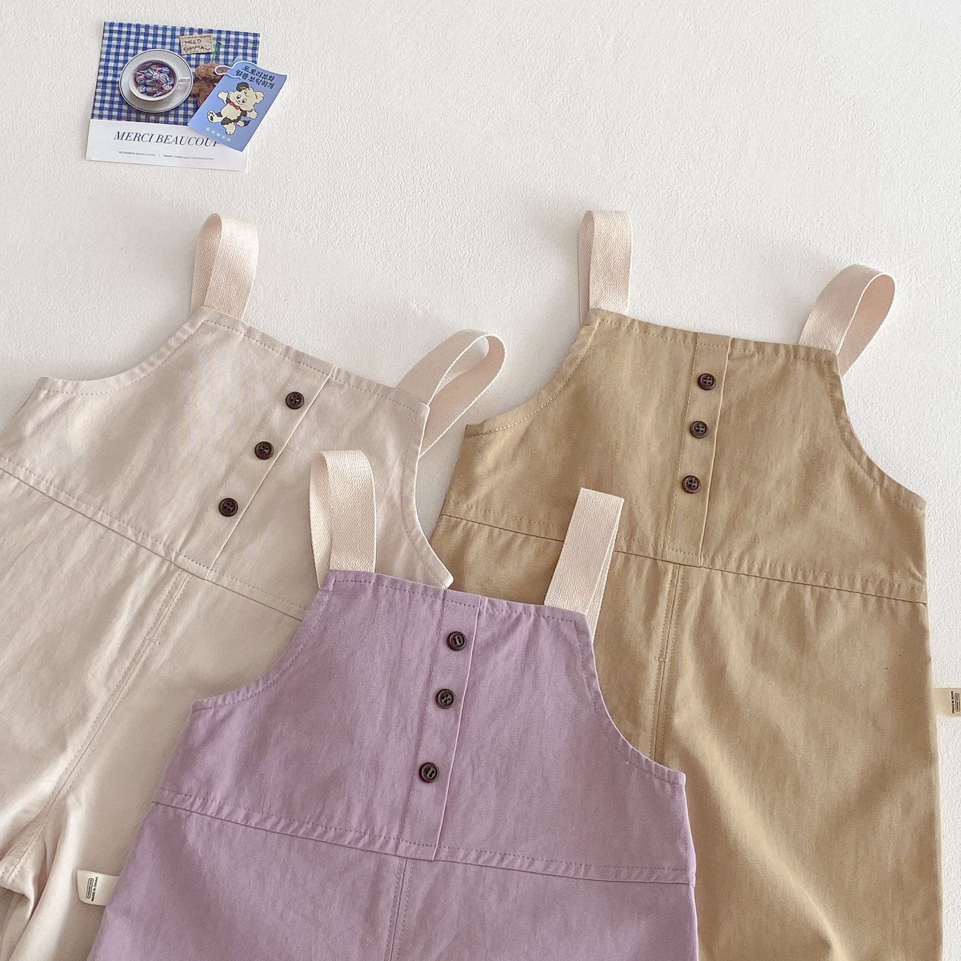 Printemps Filles Western Style Ensembles Bébé Contraste Couleur Garçons Style coréen Pantalon