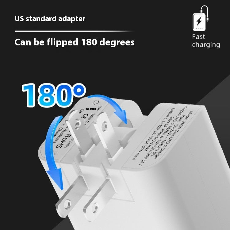 Sleek and portable fast charger with color digital display