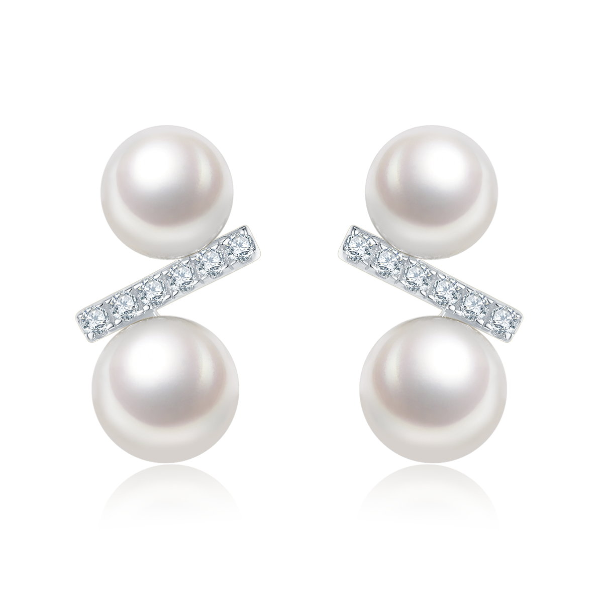 S925 Argent Sterling Boucles d'oreilles en perles d'eau douce naturelles pour femmes