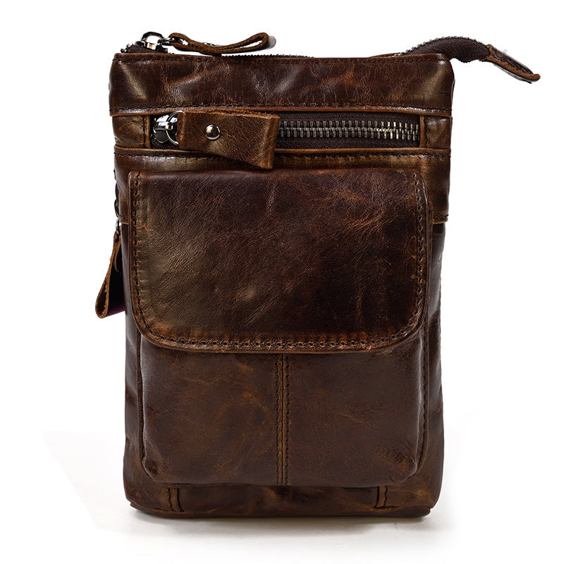 Sac de ceinture en cuir pour homme Crazy Horse