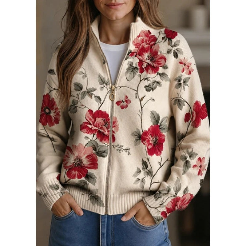 Veste en manteau pour femmes en col rond