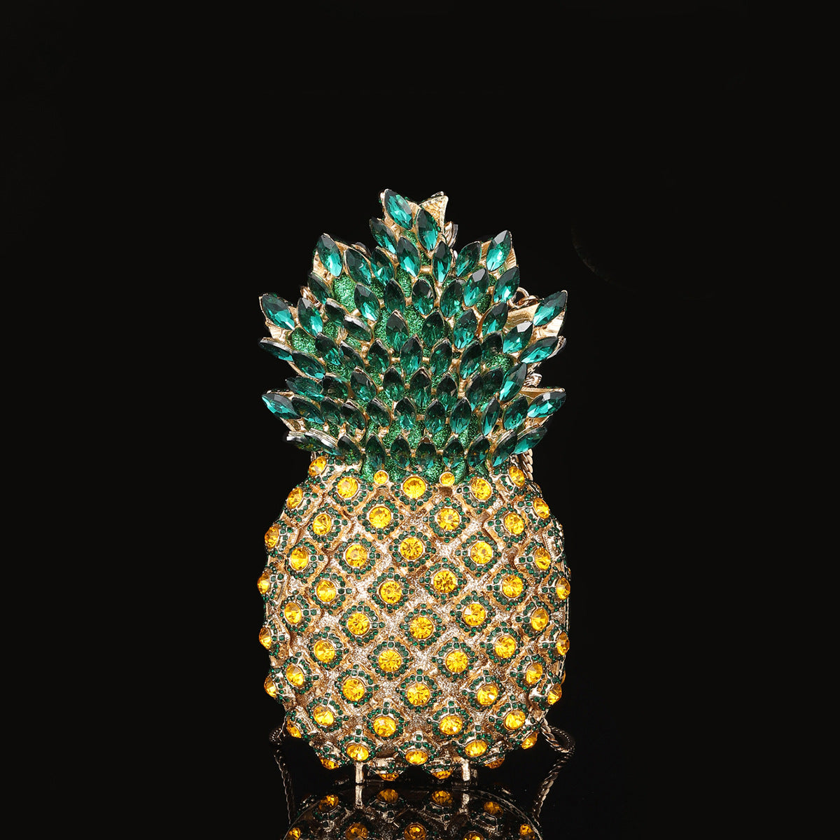 Sac de soirée en strass de bouteille de champagne brillant brillant haut de gamme