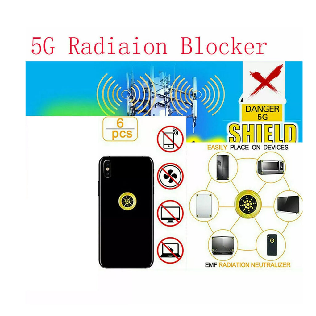 Négatif Ion Shield 6pcs 5G Version Radioproof Sticker de protection pour téléphones portables