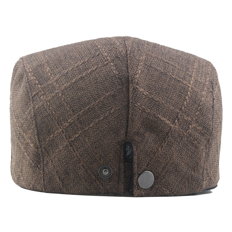 Hommes Linge de coton Vintage Peaked Cap