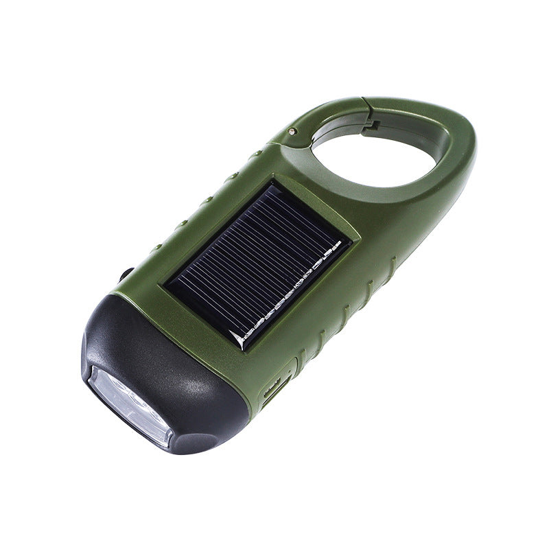 Outdoor Main-craned Power Generation LED lampe de poche forte lumière solaire USB charge