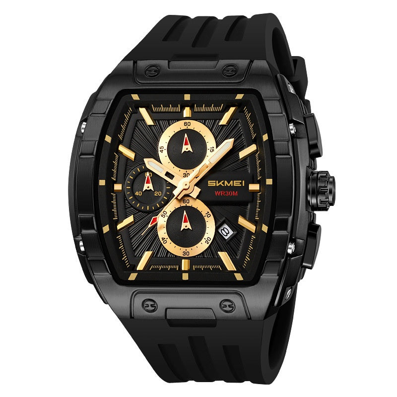 Shishi Mei Multi-fonction Chronographe Montres à trois mains Quartz hommes en forme de barre
