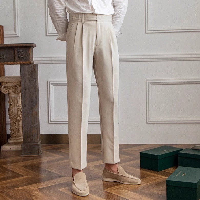 Printemps et automne Style coréen Pantalons Casual Hommes Commuter Anti-rides Homme Vintage Napl
