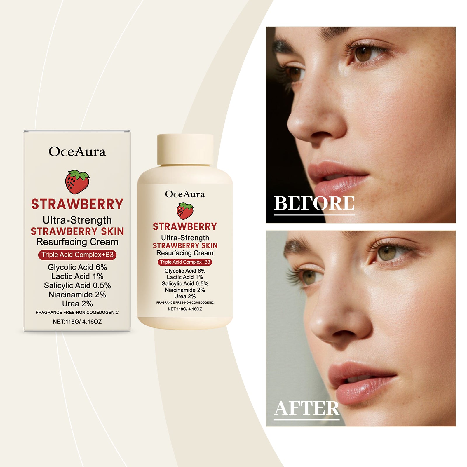 Crème de rajeunissement de peau fraise 118g 1 boîte