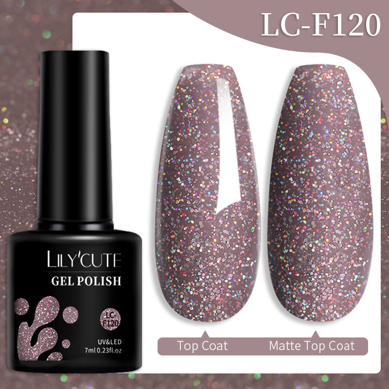 Jeu populaire Glitter Colle d'ongle de couleur solide