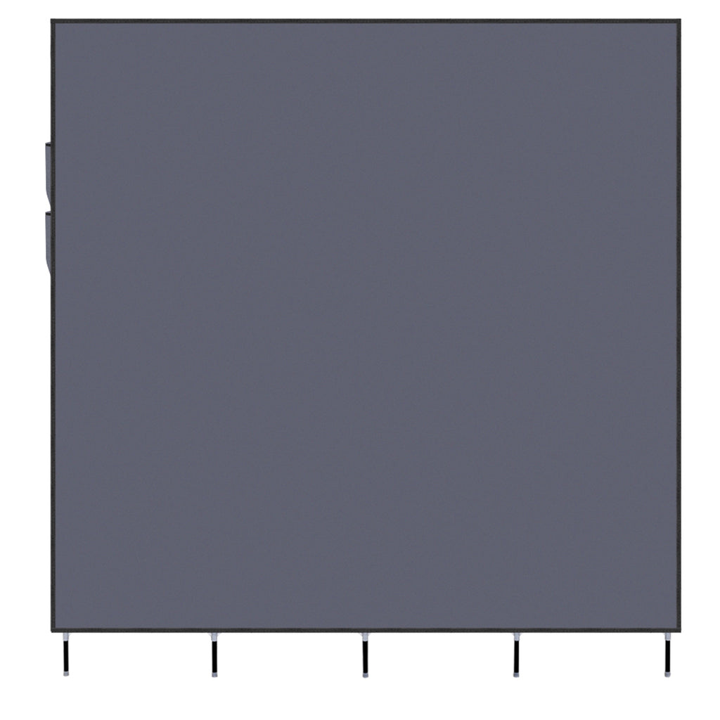Rangement d'armoire portable de 67 pouces Sac de rangement 12 étagères 4 poches latérales Gr