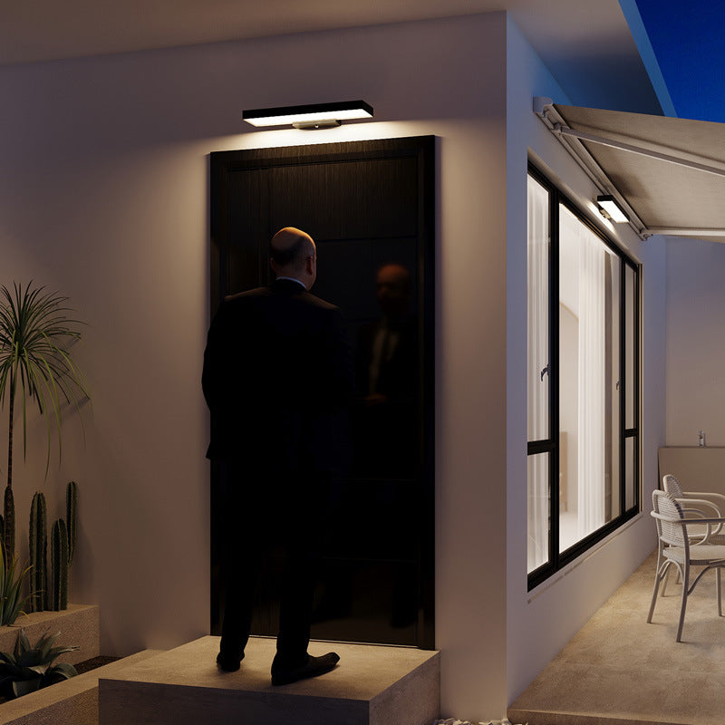 Moderne simple en acier inoxydable extérieur Villa Courtyard Lampe à induction d'entrée étanche