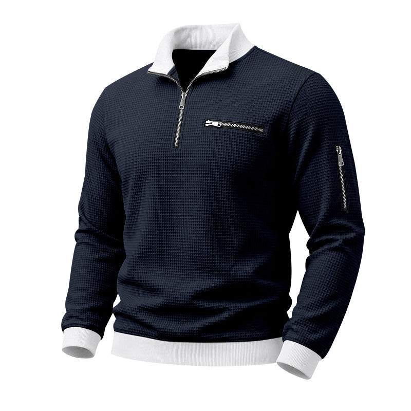 Hommes Relaxed-fit Casual Stand-collar Hoodie