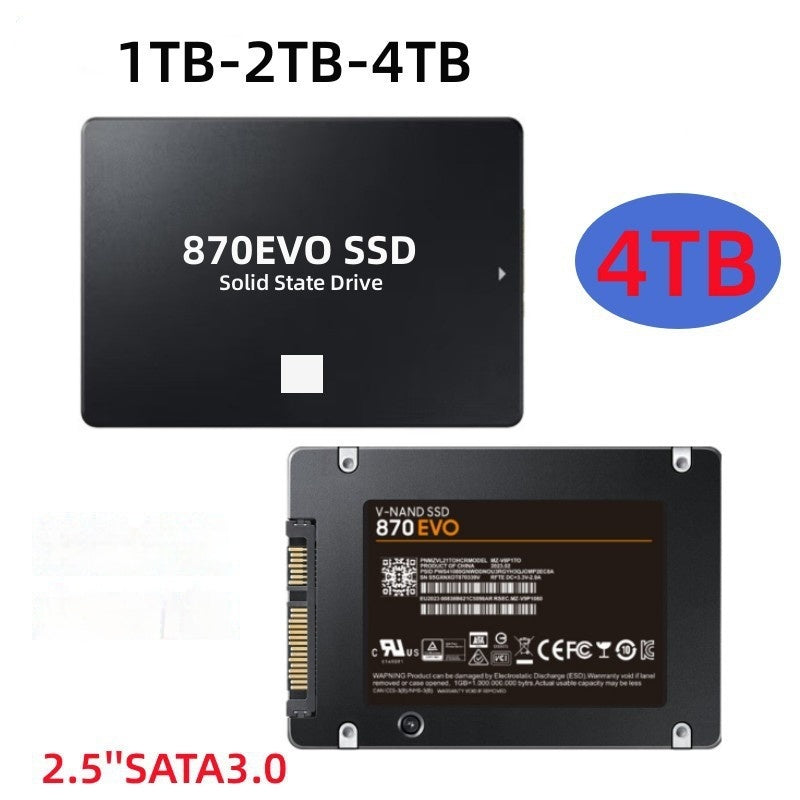 Transmission à grande vitesse Ssd intégrée de 25 pouces 870EVO 1TB2TB4TB Extension Mise à niveau