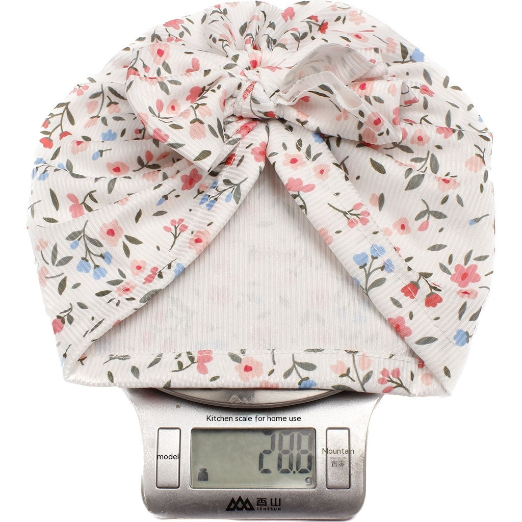 Chapeau Polyester Bébé Bow Impression Créative Chapeau Filles Bébé Chapeau