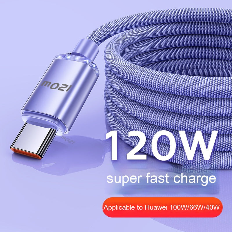 Câble de recharge pour téléphone portable de type C 120W