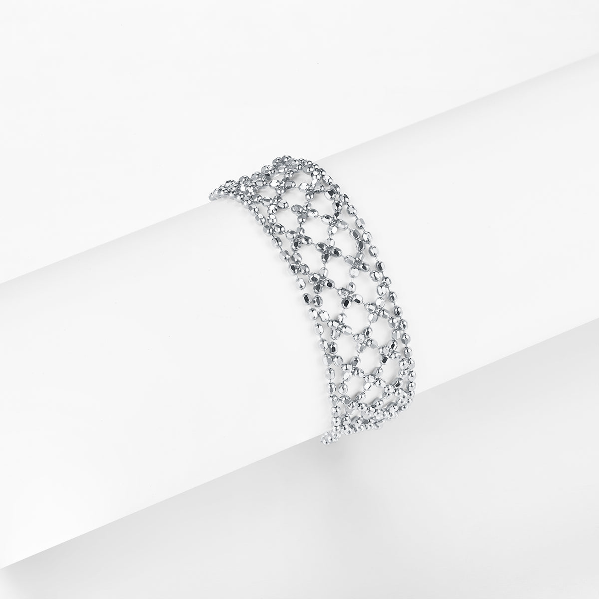 S925 Anneau de fleur en argent sterling 0.8g Ultra-Light 14-21mm réglable 8,3mm Large 3 C