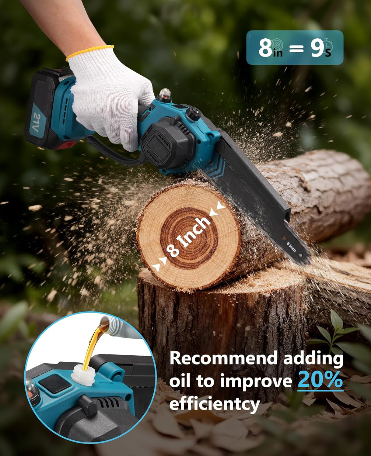 Échelle de taille de batterie Hedge Trimmer électrique 6 pouces Mini Chainsaw 3 En 1 Hedge Trimmer télescopique
