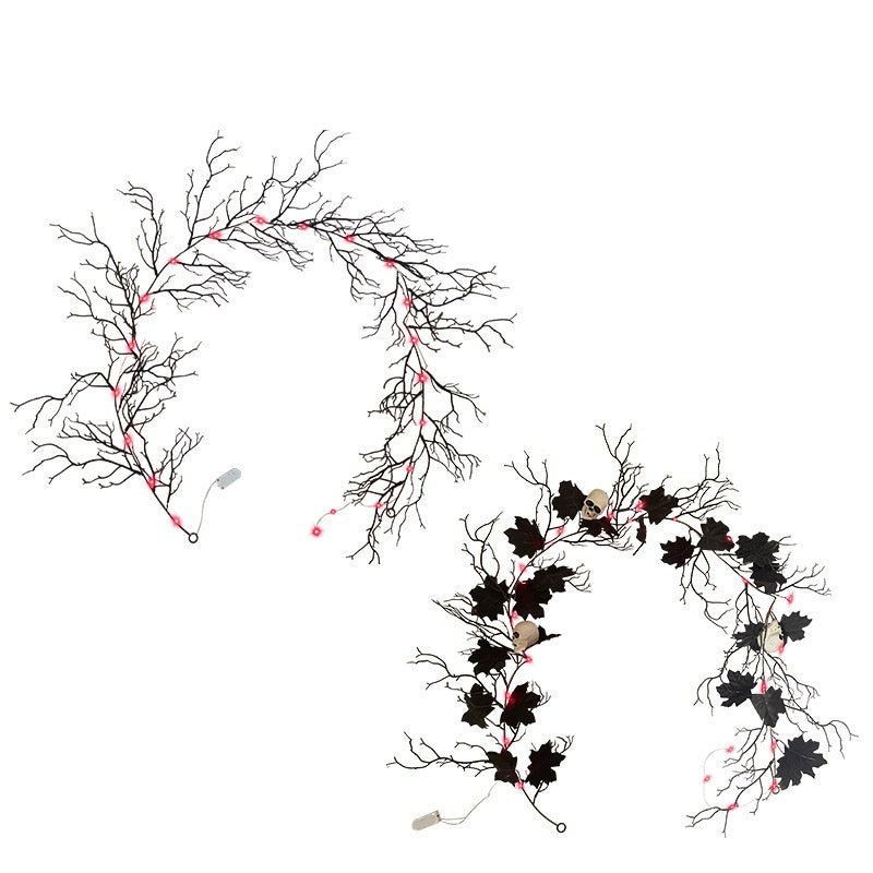 Simulation Deadwood Rattan Black Maple Leaf Branches Décoration de vacances