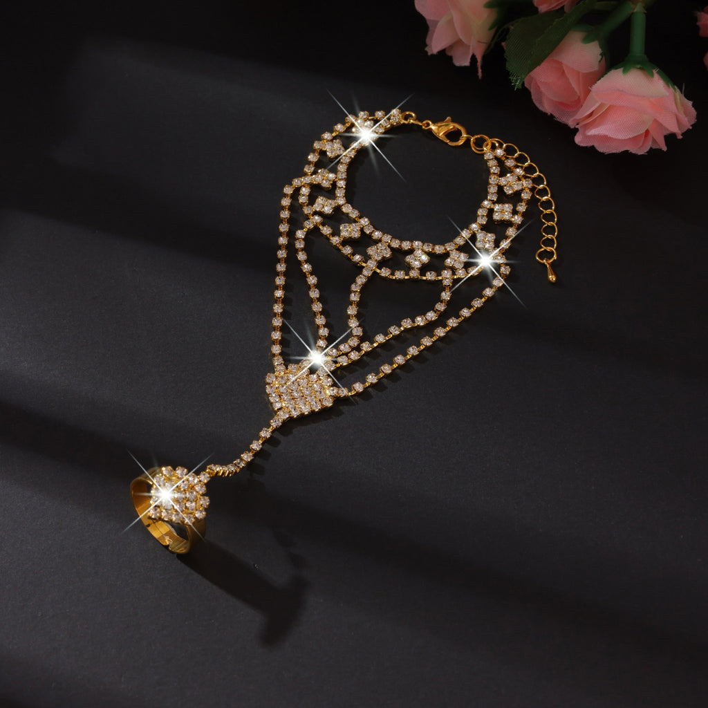 Bracelet de Tassel géométrique incrusté de diamants de style européen et américain