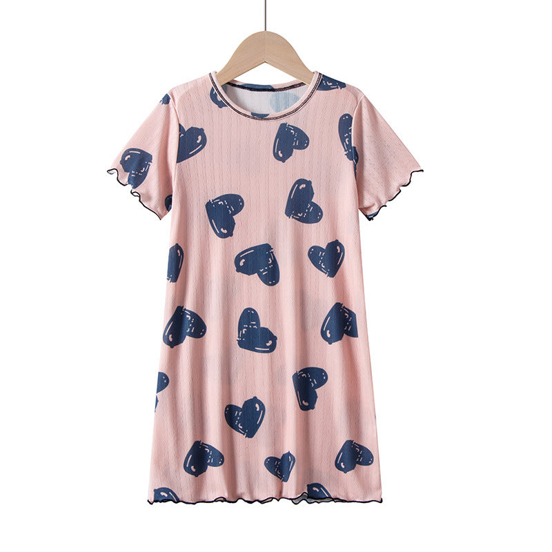 Ice Silk Girl Dentelle Dentelle Robe de nuit