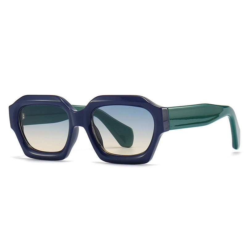 Lunettes de soleil européennes et américaines Irrégulier Polygon Trend Street Snap Modern Charm Retro Su
