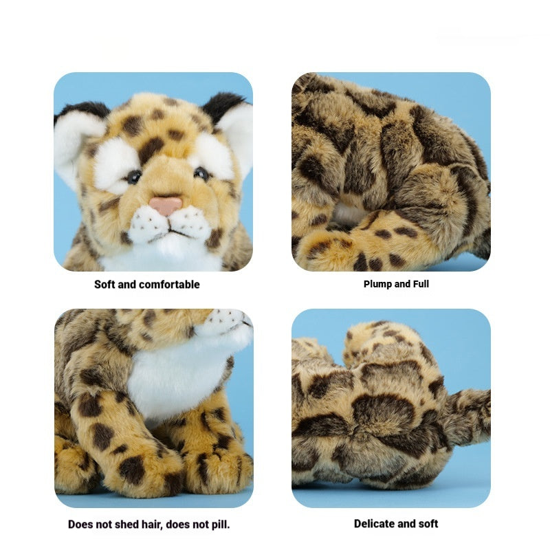 Jouet en peluche de léopard sauvage mignon