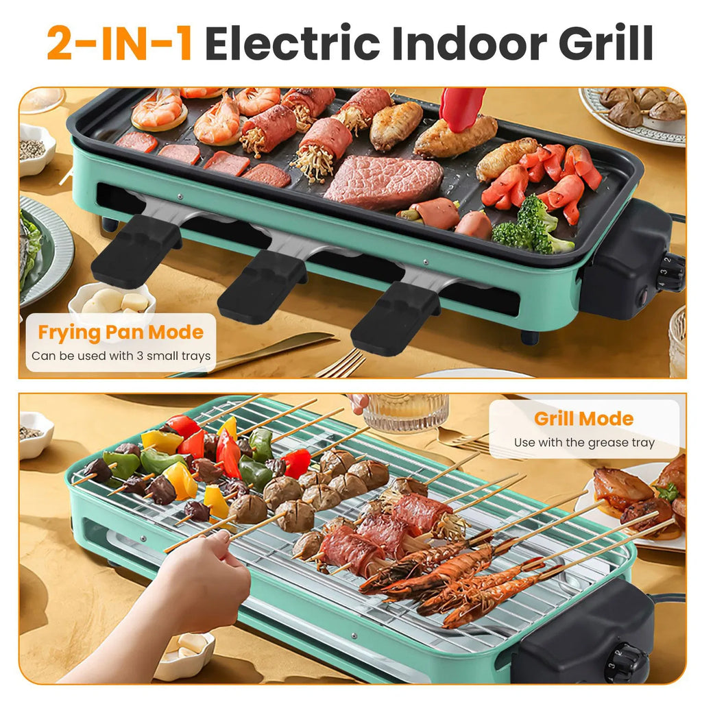 Machine à griller et à crêpe électrique 2-IN-1