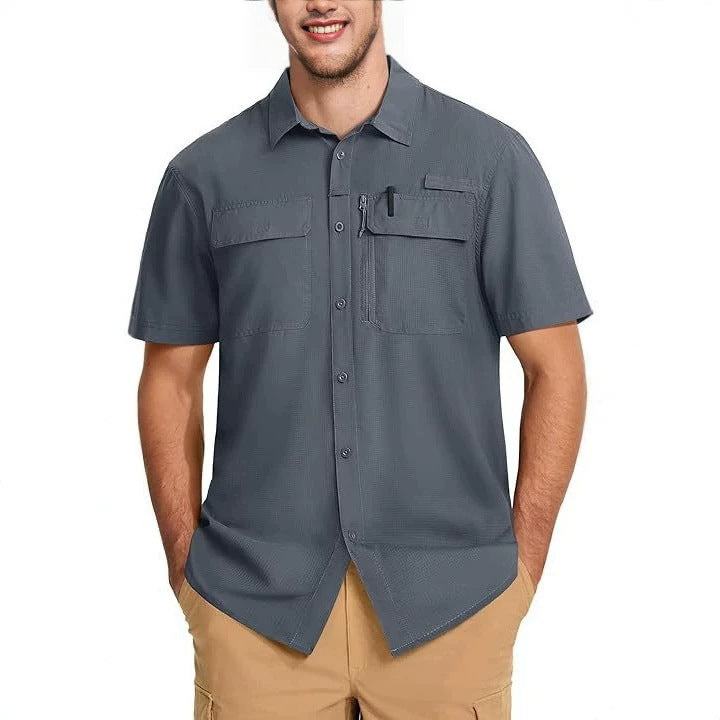 Solid-color Outdoor Quick-sèchement Respirant Chemise légère