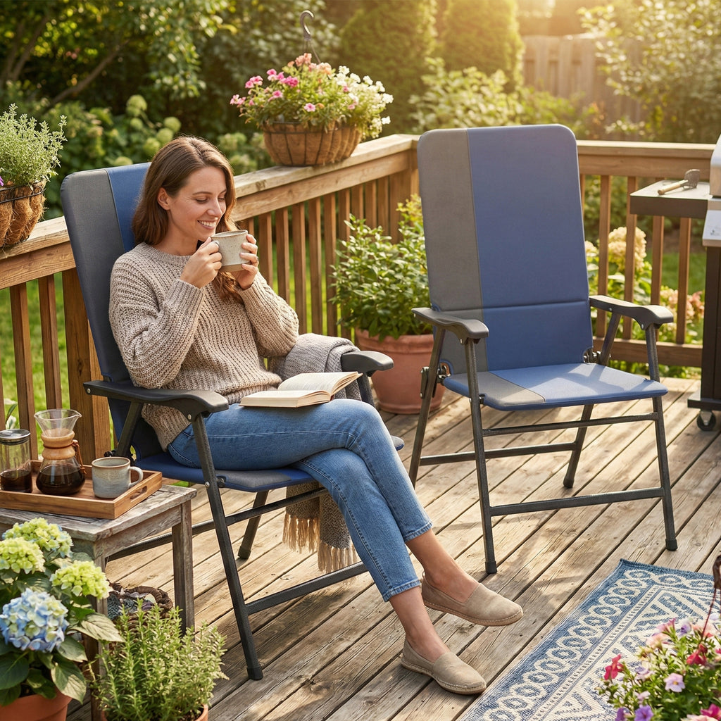 Chaises Patio pliantes Ensemble de 2