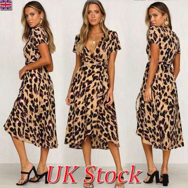 Femme Léopard imprimé Robe sexy