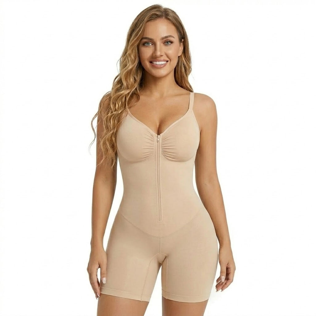 Vêtements de forme pour femmes Tummy Control Bodysuits Zip-Up Comfort Ultra Stretch Fabric Customizab