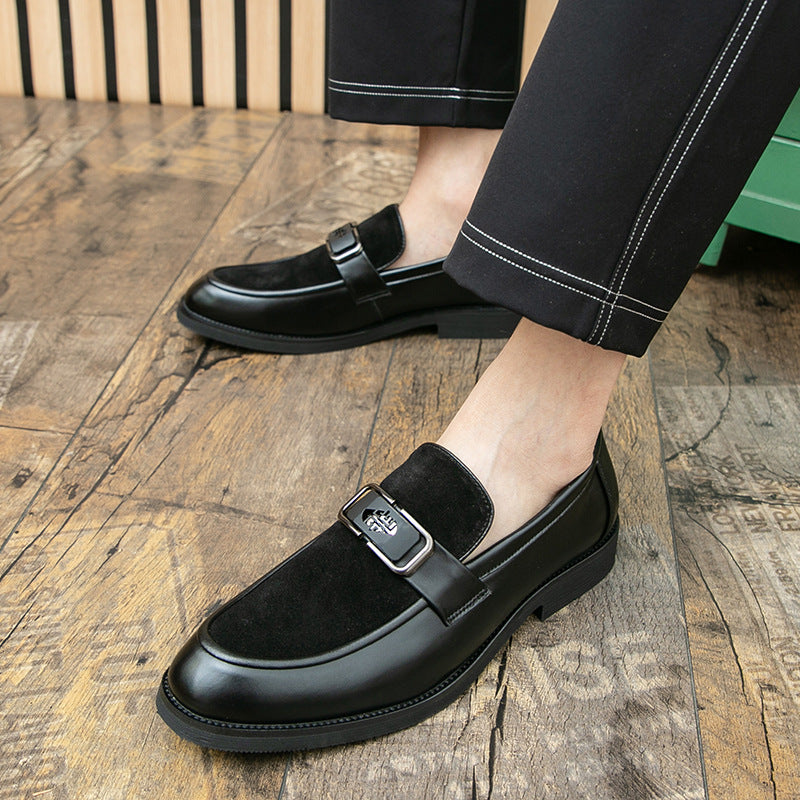 Chaussures en cuir pour hommes Plus-Taille