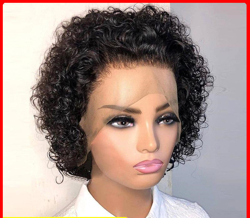 Couverture de tête en dentelle européenne et américaine Wig Pixie