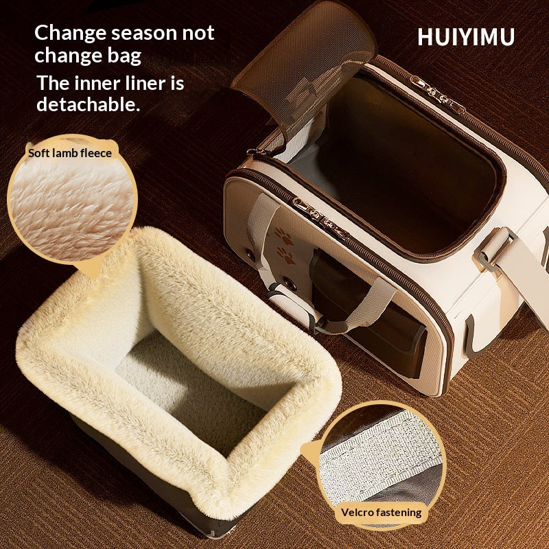Porte-chat chaud d'hiver Portable pour les sorties