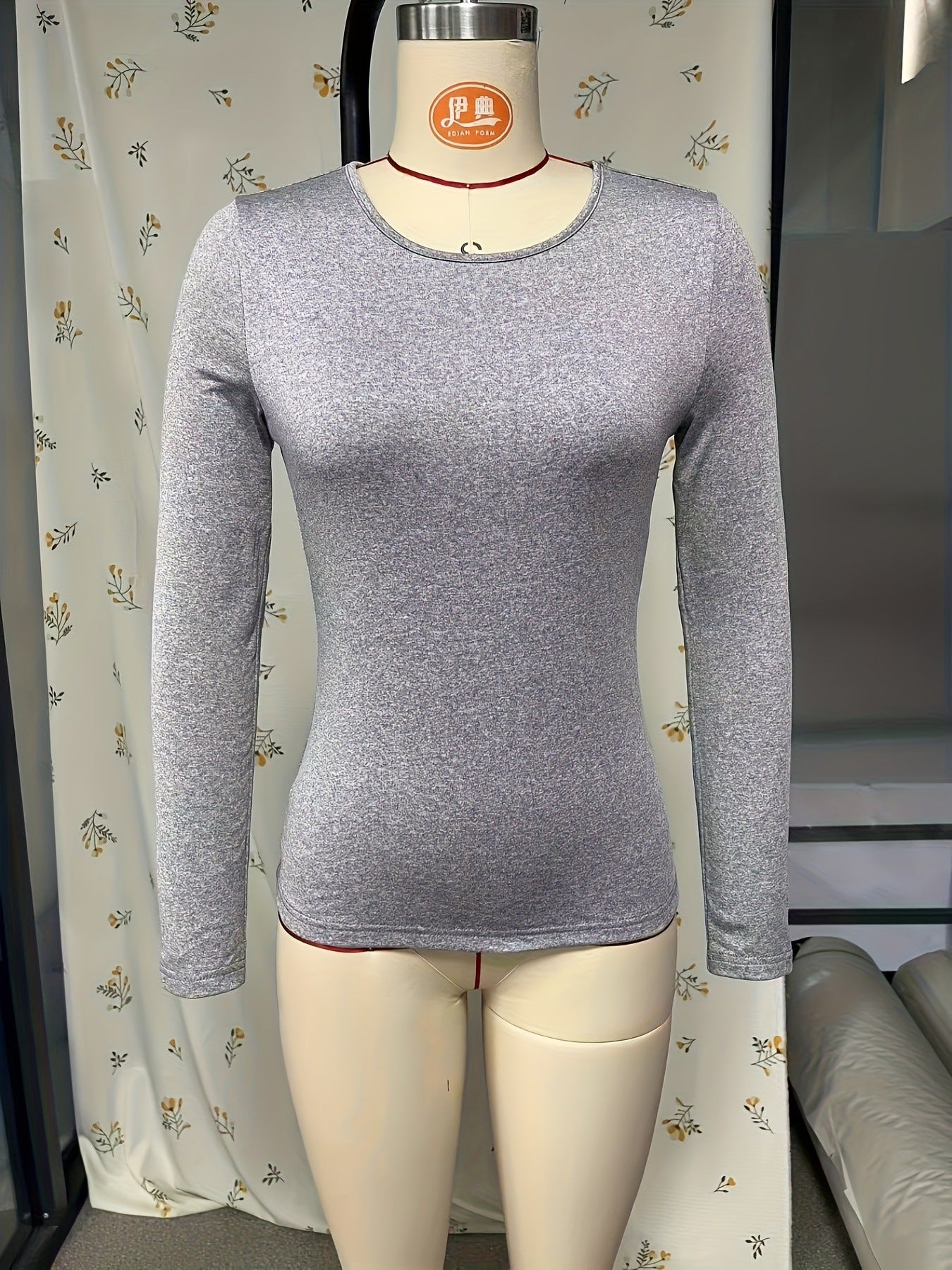 Solide couleur mode Casual Slim Fit chaud Top
